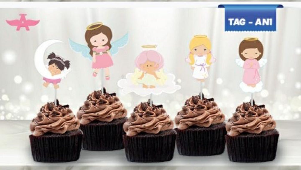 Toppers para cupcakes Ángel Nena