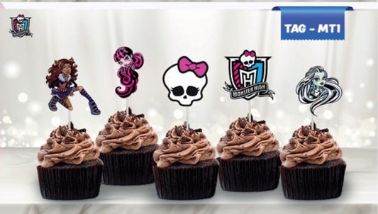 Toppers para cupcakes Monster High