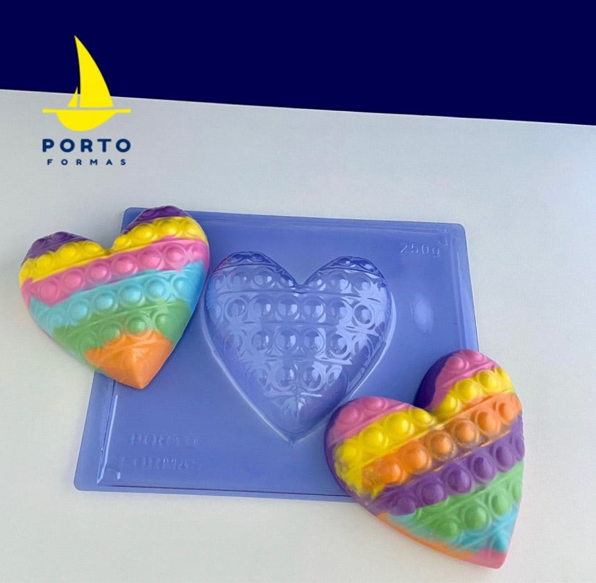 Placa Acetato 3D - Corazón Pop It Relleno 350g